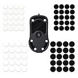 Yenblow 80 Dots Universal Mouse Skates, Wear-Resistant Smooth Replacement Mouse Feet Pads, Dot PTFE Rounded Mice Glass Skates Pad for All Gaming Mice (6 & 7mm, White & Black)