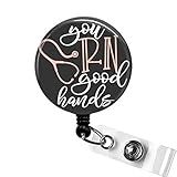 You RN Good Hands RN Nurse Badge Reel, Registered Nurse Badge Clip, Nurse ID Badge Holder, Registered Nurses Week Gifts, Nurse Appreciation