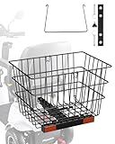 VEVOR Scooter Rear Basket, Heavy Duty Metal Wire Basket with Handle, Spacious Cargo Basket, Works with 1-inch Receiver, Compatible with Most Golden, Drive & Pride Mobility Scooter