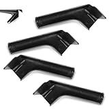 4 PCS RV Roof Rain Guttert, Rv Gutter Spout 4.6" X 1.4" Left and Righ Side, Rain Gutter Extensions to Keep Roof Dry, Dust and Rust Proof, Universal for Rvs (Black)