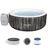 Bestway SaluSpa Bahamas 2-4 Person Inflatable Hot Tub, Round Energy-Efficient Portable Spa with 120 AirJets, 71" x 26"