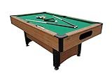 Mizerak Dynasty Space Saver 6.5' Billiard Table with Leg Levelers, Automatic Ball Return, and Classic Green Nylon Cloth