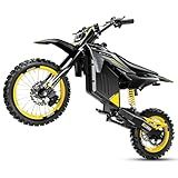 ECOLEAP 3500W Peak Electric Dirt Bike for Teens & Adults, 37MPH Electric Off-Road E-Bike with 48V 21Ah Battery, Up to 55 Miles Range, Dual Suspension, Hydraulic Brakes, 400LBS Load, Fit Age 13+