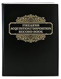 BookFactory Firearms Acquisition and Disposition Record Book Acquisition & Disposition A&D Logbook/Gun Log Book - 120 Pages, Black, Section Sewn Hardbound, 8.5'' x 11'' (Made in USA)