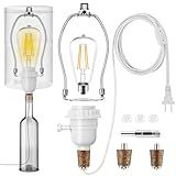 DIY Bottle Lamp Wiring Kit - Includes Bulb, 3-Way Socket, Electric Cord, Glass Drill Bit, Bottle Corks - Full Set for Design & Repair
