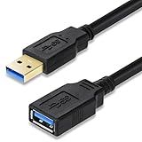 XBOHJOE USB 3.0 Extension Cable 15FT USB Cable High Speed 3.0 USB Extender Cord Type A Male to Female Data Transfer 5Gbps for Mouse Extender Cable Keyboard Extension Cord etc(15ft Black)