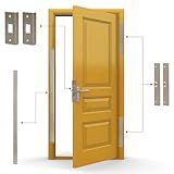 Door Armor MAX Single Door Security Kit, Door Reinforcement Set for Jamb, Frame & Hinges, 5-Piece Door Lock Security, 30-Min Installation, Corrosion Proof, Satin Nickel