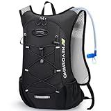 Lightweight Hydration Backpack, Running Backpack with 2L Water Bladder, Hydro Water Daypack for Cycling Hiking Rave for Men Women