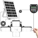 Solar Shed Light Indoor Outdoor, 2000LM 268LED Solar Pendant Light with Motion Sensor, Day & Night Available, 4 Lighting Modes, Battery/Mode Indicator, IP65 Waterproof for Shed Garage Gazebo Barn