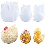 LET’S Resin 3pcs Animal Resin Molds, Large 3D Chicken & Duck Resin Molds Silicone, Flexible Effortless Demoldable Epoxy Molds for Resin Casting, Soap, Candle, Flowers Preservation, Chicken Decor