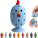 Egg Brush Cleaner, Egg Cleaner for Fresh Eggs, Cute Chick Shaped Egg Wash and Brush, Washing Egg Tool for Standard Sized Eggs (Blue)