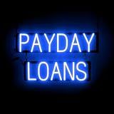 SpellBrite LED Neon PAYDAY LOANS Sign for Business - Blue, 26" x 15"
