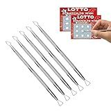 Nexolia 5Pcs Lottery Ticket Scratcher Tool, Stainless Steel Lottery Scratcher Tool, Scratch Off Tool, Ergonomic Ticket Scraper, Suitable for Lottery Enthusiasts Lottery Scraper Tool
