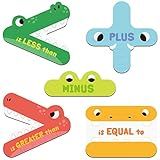 5 Pack Math Sign Magnetic Teacher Tools, Greater Than and Less Than, Plus, Minus, Equal to, Animal Math Magnets for Teacher School Classroom Supplies, Help Kids to Learn and Understand Math