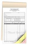 Custom 4.25" x 7" Carbonless NCR Books in 3-Part Triplicate Invoices, Receipts, Work Orders, Sales Orders, Purchase Orders, Estimates, Quote Forms with Your Company/Business Name (3000 Sets)