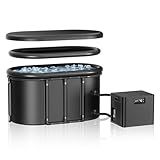 1/3 HP Ice Bath Chiller & Cold Plunge Tub Kit, Cold Plunge Chiller with Built-in Pump & Filter, 148Gal Ice Plunge Tub, XXL Ice Pod, Cold Plunge Tub with Water Chiller for Athlete Cold Therapy