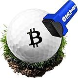 Ball Badge - Golf Ball Stamp (The Icon Series), Golf Ball Marker, Reusable Golf Ball Marking Tool to Identify Golf Balls (Bitcoin)