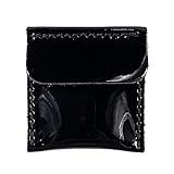 Hide & Drink, Wedding Ring Case, Engagement Pouch, Bride and Groom Jewelry Storage, Marriage Travel, Bearer, Proposal Holder, Full Grain Leather, Handmade, Obsidian