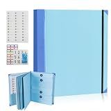 Important Document Organizer, Folio Folders with Pockets, Personal Binder Organizer with Labels, for Important Documents, Birth Certificates, Damage Resistant Folder, Photos, and Letters