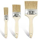 AskBed 3 Pack Paint Brushes Set, White