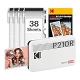 KODAK Mini 2 Retro 2x3 Portable Photo Printer, 4PASS, 38 Sheets, White
