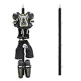 JYSILIYH Hockey Hanger Portable Hanging Dryig Rack Hockey Gifts for Home and Outdoor Using in Ice Hockey Skating Football Camping Fishing 5 Hooks (Black)