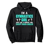 I'm a Gymnastics Girl Hoodie for Gymnast, Funny, Teal Pullover Hoodie