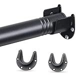 Closet Rod,17 to 38 Inch Closet Rods For Hanging Clothes,Heavy Duty Adjustable Closet Rod,Black Closet Poles For Hanging Clothes