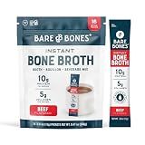 Bare Bones Beef Bone Broth Instant Powder Mix Packets 16 Pack