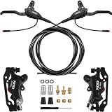 XOD Electric scooter brake oil hydraulic brake caliper kit system | Suitable for electric scooters Right-Side Installation, Frone 110cm Rear Hose 200cm Install 140 and 160 brake discs