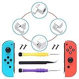 [New Version]Replacement Latches Compatible with Switch/ Switch OLED JoyCon, Lock Buckles Repair Tool Kit Compatible with Switch JoyCons with Screwdrivers and Tweezer