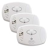 FIRST ALERT Plug-In Carbon Monoxide Detector with Battery Backup, (Pack of 3), CO605