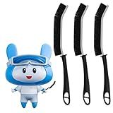 Cleangor Crevice Cleaning Brushes, Scrub Brush for Hard to Reach Small Space, Home Essentials, Cleaning Supplies, Cleaning Tools for Household Use, Bathroom, Shower, Kitchen, Window, Toilet (3, Black)