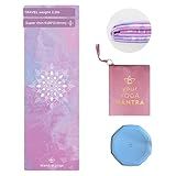 Mantra Yoga Travel PRO 1.5mm with Knee Pad & Bag - Foldable Fitness & Exercise Mat with Bag | Lightweight, Compact & Eco-Friendly | Non-Slip & Washable | For All Types of Yoga | 72" L x 24" W | 2.6 lbs