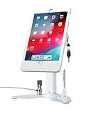 Dual Kiosk Stand – CTA Security Stand with Locking Case, Cable, Stylus and Tether – Compatible with Headphone Jack, iPad 7th/ 8th/ 9th Gen 10.2”, iPad Pro 10.5 (PAD-ASKW10) – White