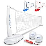 GoSports Splash Net PRO Pool Volleyball Net - Includes 2 Water Volleyballs and Pump - White