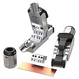 LINKUP - RJ45 Connectors Cat6A (2 Pack) Shielded Zinc-Alloy Housing Modular Termination Plug | 10G Easy Internet Tool Free Plugs | for Cat6A up to 22AWG Solid Bulk S/FTP Ethernet Cable [Black]