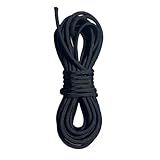 20 FT Patio Umbrella Replacement Cord Line 0.16" Diameter,Heavy Duty Patio Umbrella Nylon Rope,Outdoor Camping Utility Rope String (Black, 20 FT)