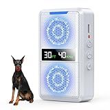 HUHUWOW Ultrasonic Dog Bark Deterrent Devices, Type-C Rechargeable Anti Barking Device for Dogs, Adjustable Frequency & 30 FT Range Dog Barking Silencer,Behavior Corrector for Indoor & Outdoor Use