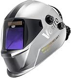 VORITO Welding Helmet Auto Darkening True Color Large Viewing, Welding Hood Solar/Battery Powered, Wide Shade 4/5-13 with 4 Arc Sensor, 1/1/1/1 Optical Clarity Welder Mask for TIG MIG Stick Cut Grind