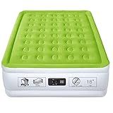 YENING Full Size Air Mattress with Built in Pump Raised Double Blow up Bed Inflatable Camping Airbed Electric 18 Inch Tall