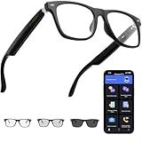 AI Translation Smart Glasses with Chat GPT for Men and Women, Bluetooth Sunglasses with Translator 164 Languages and Color-Change Lens, Music Playback & Hands-Free Calls, UV & Blue Light Protection