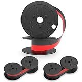 Canon MP11DX Calculator Ink Ribbon Set of 3 – 18ft x 0.5in Sharp EL-1197PIII Calculator Ribbon Red/Black for Great Print Capacity and Brightness, Easy Setup No Tools – Suitable for Popular Models