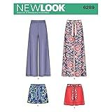 Simplicity Creative Patterns New Look 6289 Misses' Pull On Pants or Shorts and Tie Belt, A (8-10-12-14-16-18)