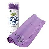FROGG TOGGS Chilly Pad, Instant Cooling Towel, Long Lasting, Reusable, Sports and Outdoors Neck Towel 33x13, Deep Purple