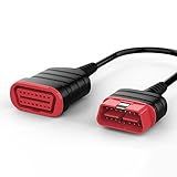 thinkcar Universal 16 Pin Male to Female OBD2 Extension Cable, Ultra Low Profile Flat OBDII Convert Cable Diagnostic Adapter for Car Scanner Code Reader, 60cm, 2 feet