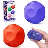Sensory Stress Balls - Fidget Toy for Adults & Teen, Silicone Polyhedron Hand Therapy Ball with Beads Inside Relief Stress Squeeze Toy for Autism & ADHD, Office Desk Toy