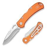 Buck Knives 722 Spitfire Folding EDC Knife, 3-1/4” Pocket Knife Blade, Lockback Design, Aluminum Handles, 420HC Stainless Steel Drop Point Folding Blade, Knife Made in the USA, Orange, 3.2 oz