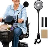 Mobility Scooter Accessories Mirror- Adjustable Rear View Mirror for Wheelchair Electric Scooter Bike,with 10pcs Nano Adhesive Tape Double Fixation,Extra Secure for Handlebar, Gift for Elderly Seniors