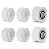 Automatic Robotic Pool Cleaner Replacement Parts, Guide Wheels 4 Pack with 2 Pack Pulley Gears 3884997-R6 for Maytronics Dolphin, Nautilus CC Plus Pool Cleaner M200/M400/M500 &Dx3/Dx4/Dx6
